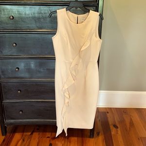 NWT. Milly. Cream sleeveless dress. Size 6